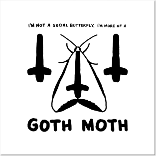 Goth Moth Posters and Art